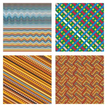 Vector abstract ornamental patterns set Stock Illustration