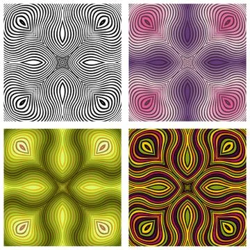 Vector abstract ornamental patterns set 스톡 일러스트