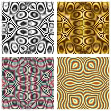 Vector abstract ornamental patterns set Stock Illustration