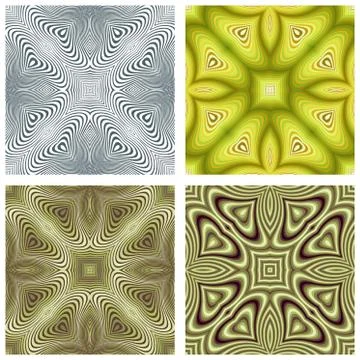 Vector abstract ornamental patterns set 스톡 일러스트