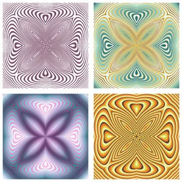 Vector abstract ornamental patterns set Stock Illustration