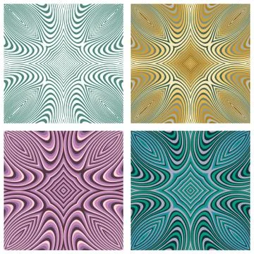 Vector abstract ornamental patterns set 스톡 일러스트