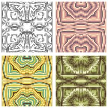 Vector abstract ornamental patterns set 스톡 일러스트