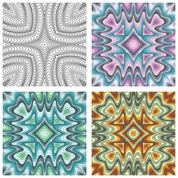 Vector abstract ornamental patterns set イラスト素材