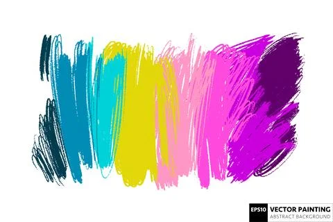 Vector abstract painting background. Hand-drawn artwork, textured stains. Pas Stock Illustration