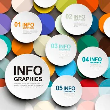 Vector abstract paper circle infographic elements 스톡 일러스트