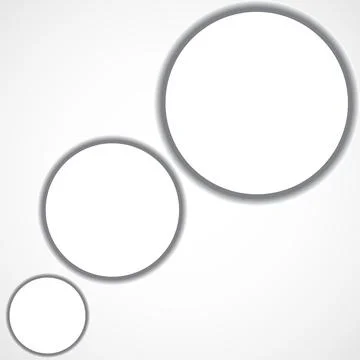 Vector abstract paper circles isolated on white background Stock Illustration
