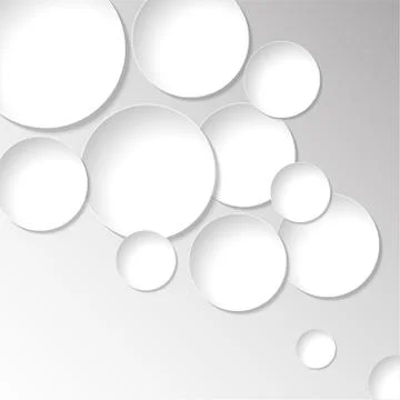 Vector abstract paper circles sticker isolated on white background Stock Illustration