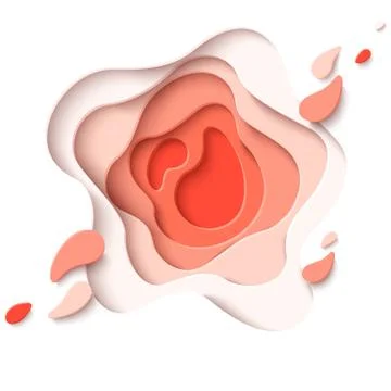 Vector abstract paper cut background Stock Illustration