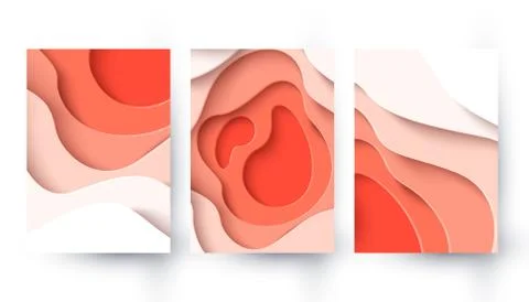 Vector abstract paper cut background Stock Illustration