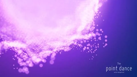 Vector abstract particle sphere, points array with shallow depth of field Illustrazione stock