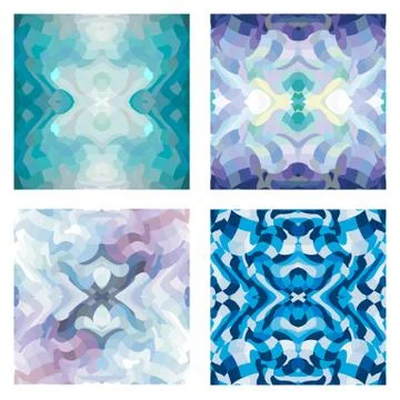 Vector abstract patch patterns set. Stock Illustration