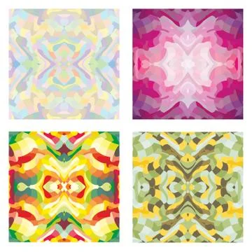 Vector abstract patch patterns set. Stock Illustration