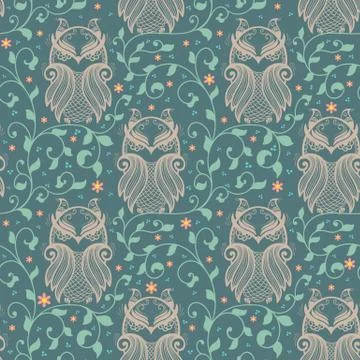 Vector abstract pattern element with floral elements in Indian mehndi style.  Stock Illustration