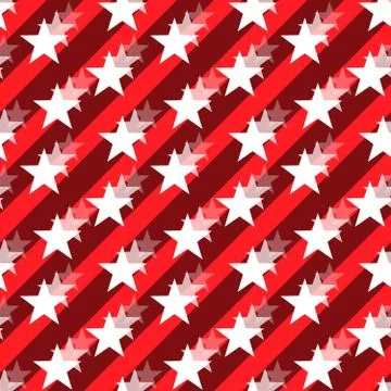 Vector abstract pattern of falling stars on red background with lines Stock Illustration