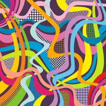 Vector abstract pattern. Rope lines background Stock Illustration