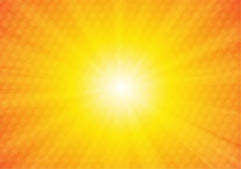 Vector : Abstract pentagons on yellow background Stock Illustration