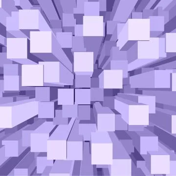 Vector abstract perspective cubes seamless pattern Stock Illustration