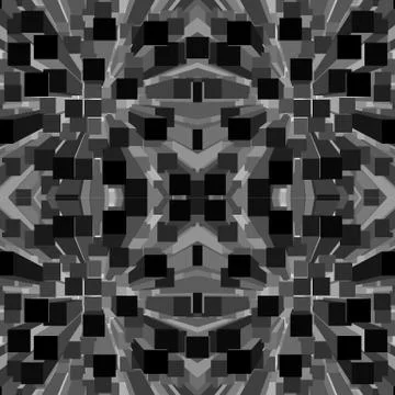 Vector abstract perspective cubes seamless pattern Stock Illustration