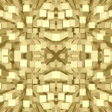 Vector abstract perspective cubes seamless pattern Stock Illustration