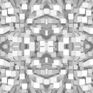 Vector abstract perspective cubes seamless pattern イラスト素材