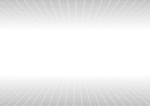 Vector : Abstract perspective grid line on white background Stock Illustration