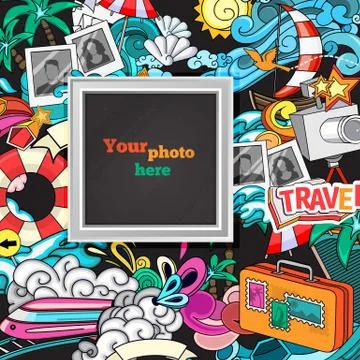 Vector abstract photo frame Stock Illustration