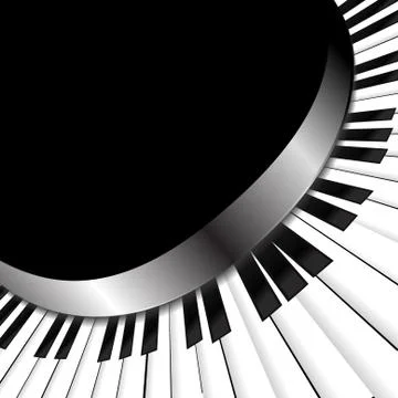 Vector : Abstract piano keyboard with black background Stock-Illustration