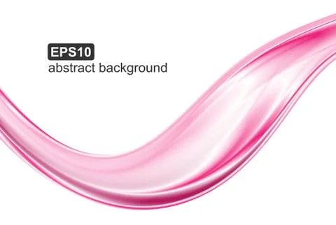 Vector abstract pink waves background. Vector illustration. Stock Illustration