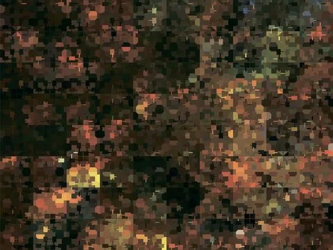 Vector abstract pixel print gold splashes on a black background Stock Illustration