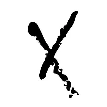 Vector Abstract Plus Cross Brush Hand Drawn Texture in Black Color Sketch Simple Illustrazione stock