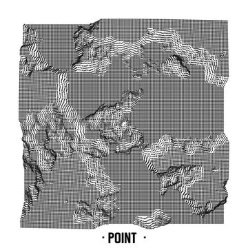 Vector abstract point noise background. Array of points in form of distorted  Ilustración de archivo