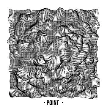 Vector abstract point noise background. Array of points in form of distorted  Ilustración de archivo