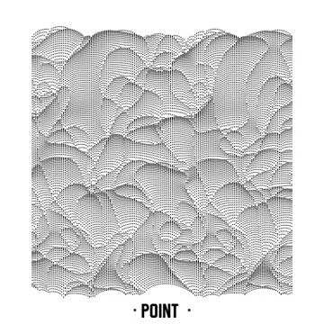 Vector abstract point noise background. Array of points in form of distorted  Ilustración de archivo