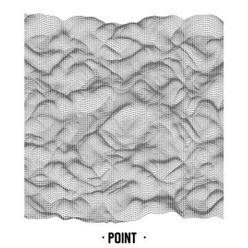 Vector abstract point noise background. Array of points in form of distorted  Ilustración de archivo