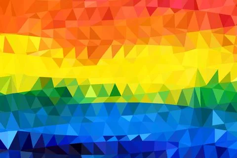 Vector abstract polygon background with a triangle pattern in full multi color. Stock Illustration