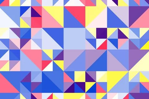 Vector abstract polygon background with a triangle pattern in full multi color. Stock Illustration