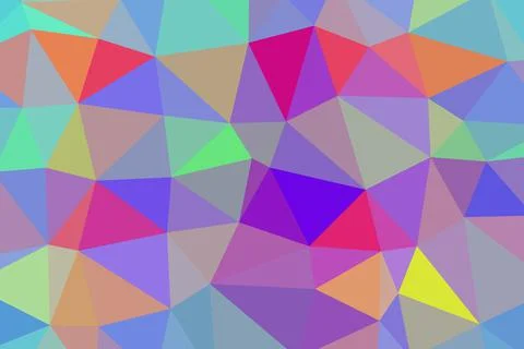 Vector abstract polygon background with a triangle pattern in full multi color. Stock Illustration
