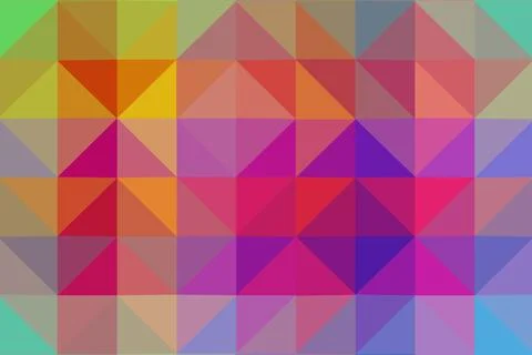 Vector abstract polygon background with a triangle pattern in full multi color. Stock Illustration