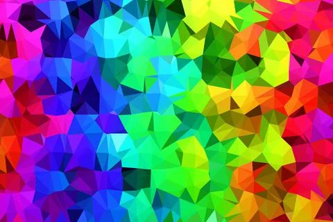 Vector abstract polygon background with a triangle pattern in full multi color. Stock Illustration