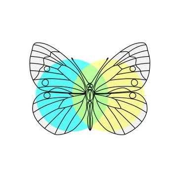 Vector. Abstract polygonal butterfly Stock Illustration