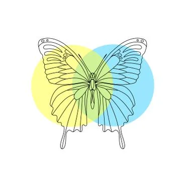 Vector. Abstract polygonal butterfly Stock Illustration