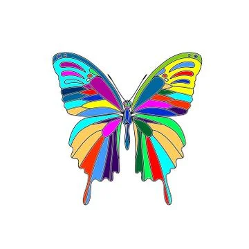 Vector. Abstract polygonal butterfly Stock Illustration