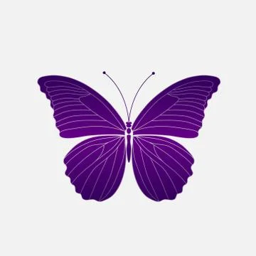 Vector. Abstract polygonal butterfly Stock Illustration