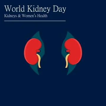 Vector abstract poster for World Kidney Day. Stock Illustration
