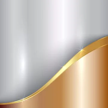 Vector abstract precious metallic background with curve Stock Illustration