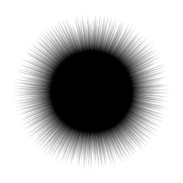 Vector abstract radial burst. black star explosion Stock Illustration