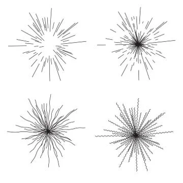 Vector abstract radial bursts Stock Illustration