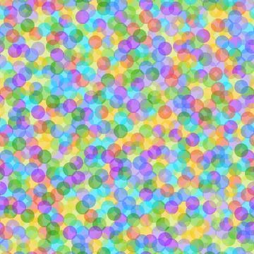 Vector abstract rainbow colored overlap watercolor effect seamless pattern Stock Illustration