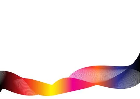 Vector abstract rainbow multi colorful wave lines background Stock Illustration